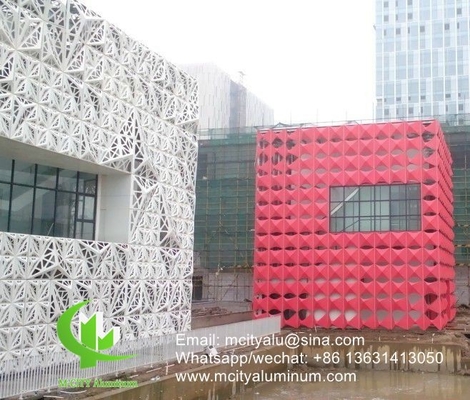 Façade creuse 3D en aluminium façade décorative revêtement mural extérieur du bâtiment rideau mur motif de façade plafond