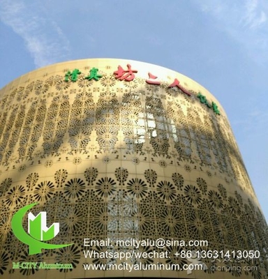 panneau de revêtement en aluminium Panneau de mur décoratif en aluminium massif pour façade avec feuille de métal de 2 mm 1m x 1m