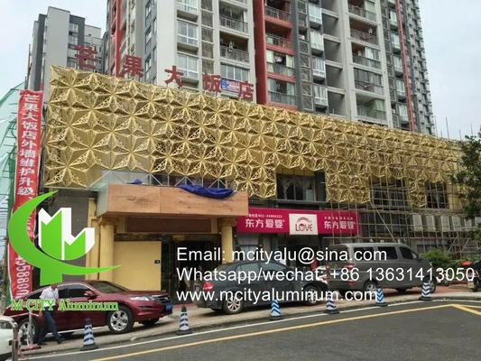 Panneau de revêtement perforé en aluminium 3D pour façade de mur de rideau panneau de revêtement de mur avec conception creuse à usage extérieur