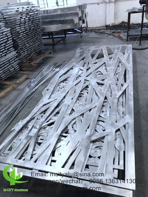 panneau décoratif sculpté CNC en aluminium pour panneau mural de façade