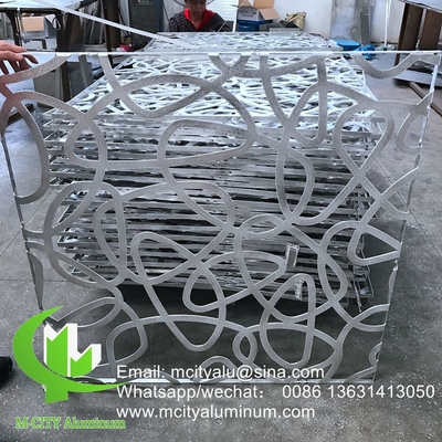 revêtu de poudre Perforé 5 mm Écran en aluminium métallique aux couleurs du bois