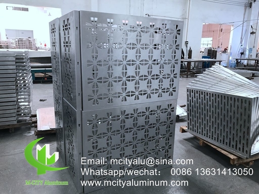 panneau décoratif perforé CNC en aluminium revêtu de poudre super durable pour le couvercle du climatiseur