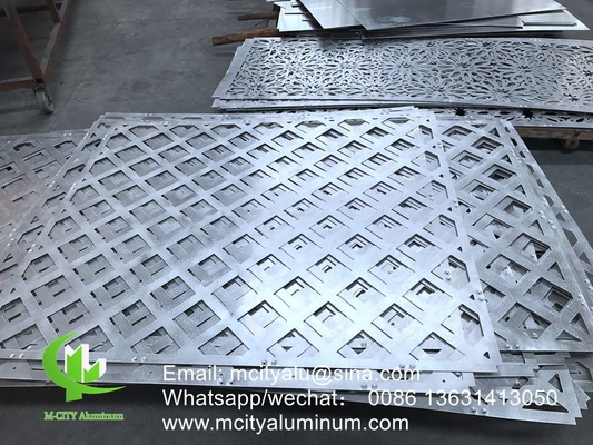 Sceau perforé en aluminium pour balcon avec feuille métallique de 3 mm revêtue de poudre