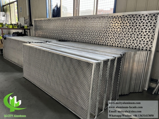 Maillage métallique à écran en aluminium avec cadre pour séparateur d'espace privé Décoration intérieure extérieure