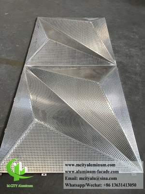 Modèle de perforation du système de façade en tôle métallique 3D en aluminium pour la décoration extérieure