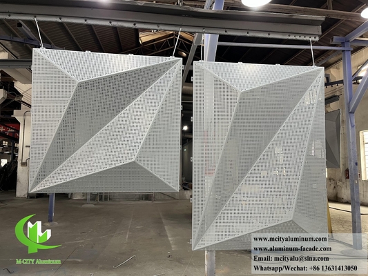 Conception de façades métalliques perforées revêtement en aluminium revêtement PVDF durable