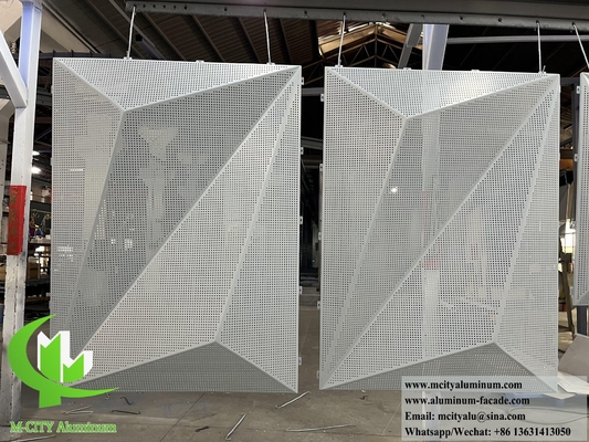 revêtement métallique personnalisé écran en aluminium perforé pour la décoration de façade murale