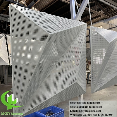 Feuille d'aluminium en revêtement métallique 3D pour la décoration de façades extérieures