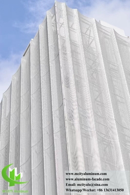 Panneau de revêtement de façade en aluminium CNC Décoration murale externe motif perforé