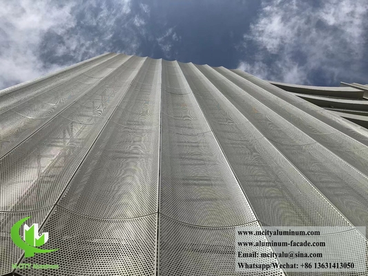 Panneau de revêtement de façade en aluminium CNC Décoration murale externe motif perforé