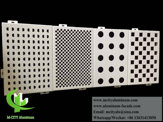 Écran métallique perforé CNC revêtement en aluminium utilisation extérieure revêtement PVDF panneau personnalisé