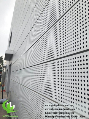 CNC perforation en tôle d'aluminium solide pour le système de façades de murs extérieurs