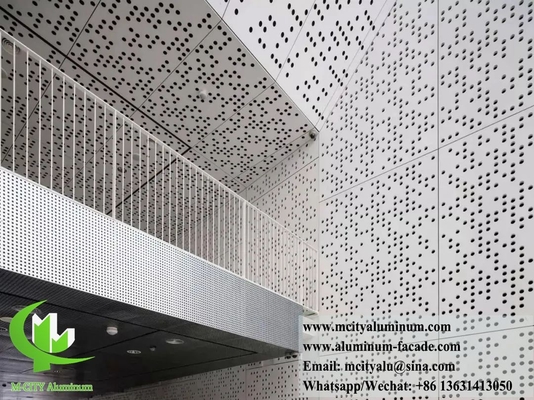 CNC perforation en tôle d'aluminium solide pour le système de façades de murs extérieurs