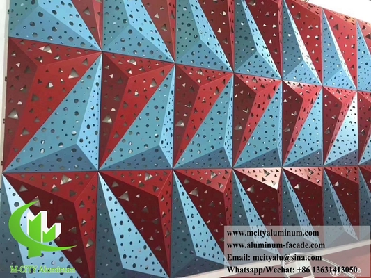 Le revêtement de façade en aluminium architectural avec forme 3D