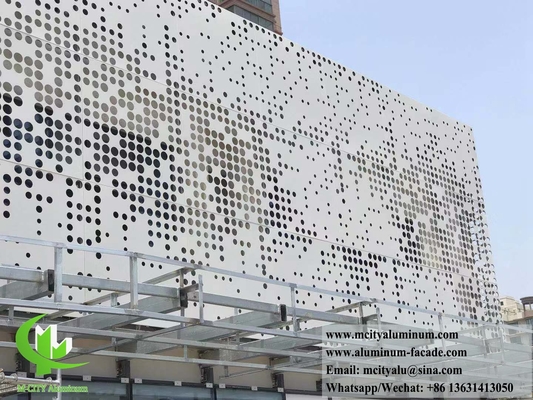 Écran métallique perforé CNC revêtement en aluminium utilisation extérieure revêtement PVDF panneau personnalisé