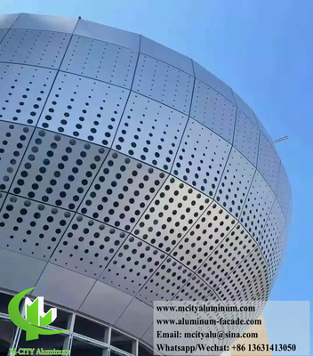 Panneau de revêtement mural extérieur en feuille d'aluminium Panneaux perforés avec revêtement PVDF