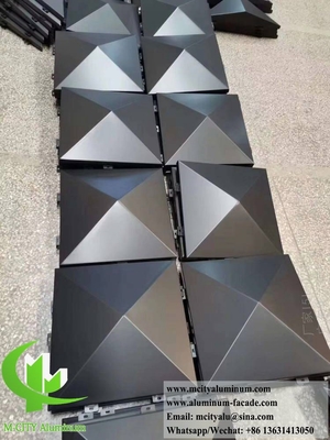 Le revêtement de façade en aluminium architectural avec forme 3D