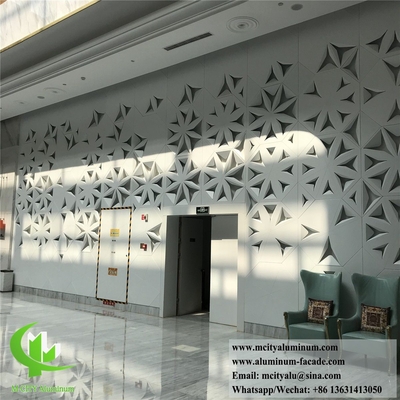 Panneau solide à revêtement d'aluminium à perforation CNC pour la décoration murale