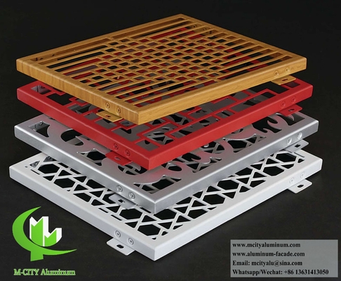 Panneau en aluminium sculpté CNC pour la décoration de revêtements muraux de façade