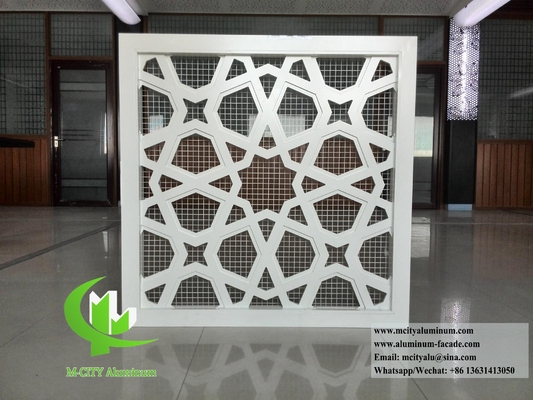 Maillage métallique à écran en aluminium avec cadre pour séparateur d'espace privé Décoration intérieure extérieure
