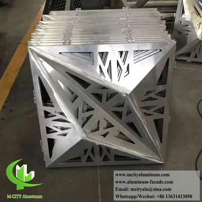 Panneau de revêtement en aluminium 3d avec feuille métallique perforée de 3 mm d'épaisseur