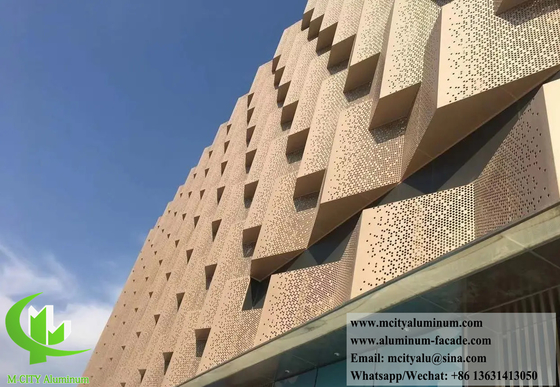 Façades métalliques Panneau de revêtement solide en aluminium Décoration extérieure des murs