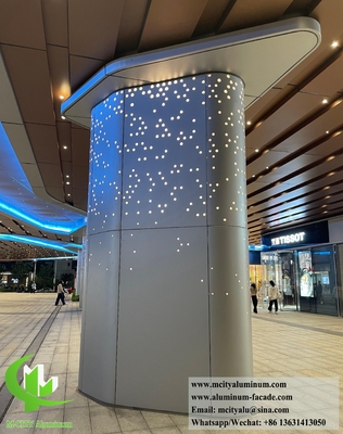 Façades métalliques Panneau de revêtement solide en aluminium Décoration extérieure des murs
