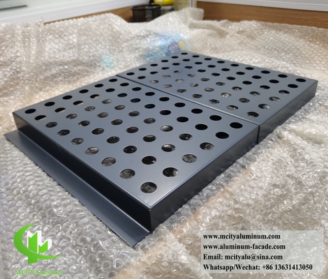 Écrans métalliques décoratifs, façades en aluminium, panneaux en poudre, revêtement durable
