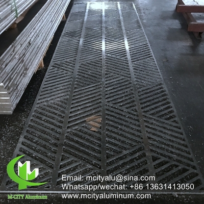 écran de protection de la vie privée en aluminium de style mode, feuille d'écran métallique de 10 mm d'épaisseur pour la décoration des cloisons