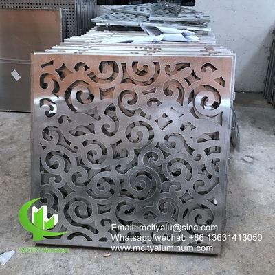 feuille métallique de facade en placage en aluminium métallique de style musulman pour décoration de façade de mur de rideau extérieur