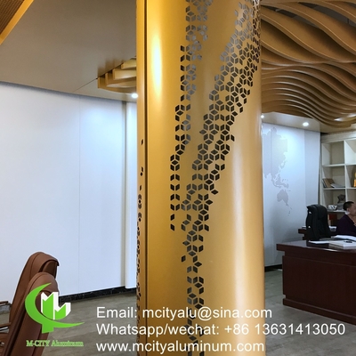 revêtement de colonne en aluminium revêtement de façade en métal feuille de pliage d'épaisseur 2,5 mm pour la décoration de façade post