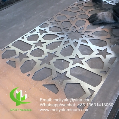 feuille métallique de facade en placage en aluminium métallique de style musulman pour décoration de façade de mur de rideau extérieur