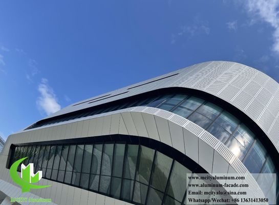 Façades extérieures en aluminium Panneaux en aluminium massif revêtement PVDF imperméable