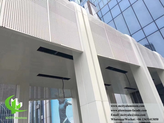 Système de façades en feuille perforée d'aluminium architecturale revêtement super durable PVDF