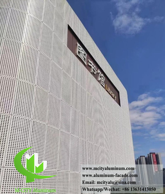Système de façades en feuille perforée d'aluminium architecturale revêtement super durable PVDF