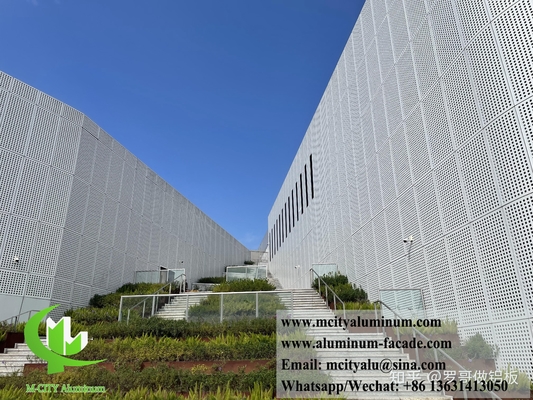 Système de façades en feuille perforée d'aluminium architecturale revêtement super durable PVDF