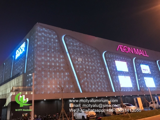 Plaque perforée d'aluminium pour façade voile de protection de la vie privée clôture avec écran de perforation métallique de 2 mm d'épaisseur