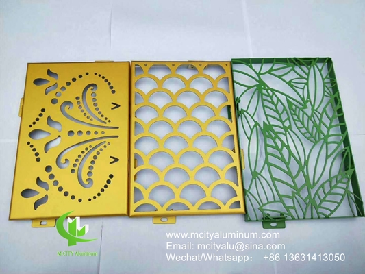 panneau de revêtement murale de façade à motifs en aluminium couverture extérieure du bâtiment pour la décoration extérieure du bâtiment