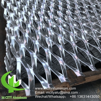 maillage en aluminium pour les panneaux de revêtement de murs de façade, revêtement extérieur de bâtiment pour les plafonds intérieurs et extérieurs