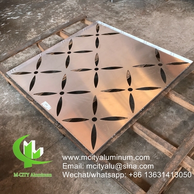 1m x 2m revêtement murale en métal feuille d'aluminium solide Écran métallique pour la décoration de façade de mur de bâtiment