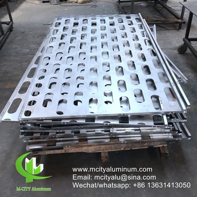 1m x 2m revêtement murale en métal feuille d'aluminium solide Écran métallique pour la décoration de façade de mur de bâtiment