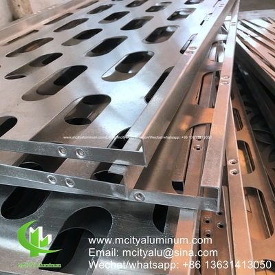 panneau perforé en aluminium Panneau de revêtement murale de façade en aluminium avec support pour bâtiment ou plafond