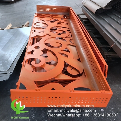 Panneau de revêtement perforé en aluminium métallique avec motifs artistiques perforation utilisée pour la façade du bâtiment