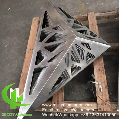 Écran de jardin en métal 3D écran de confidentialité en aluminium feuille de revêtement de façade en métal 2,5m décoration de façade murale