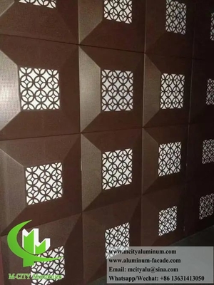 Plaque métallique perforée enduite en poudre Aluminium Décoration intérieure extérieure