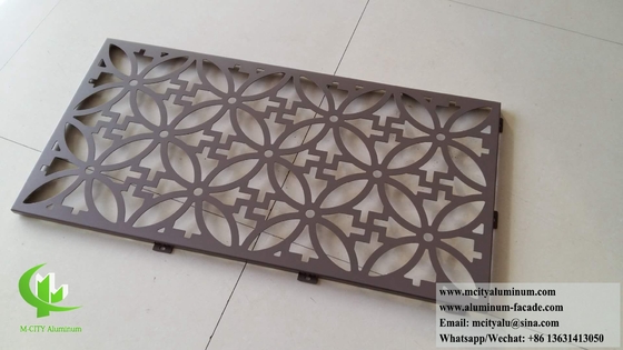 Coupe au laser de tôle métallique décorative Perforé écran métallique alliage d'aluminium