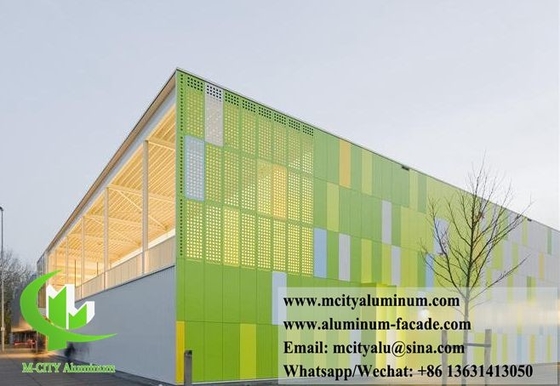 Panneau de revêtement de façade en feuille d'aluminium à écran perforé métallique