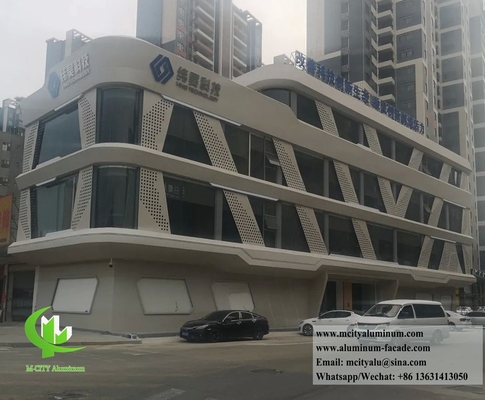 Parement extérieur revêtement d'écran en aluminium Panneaux de façade en aluminium massif