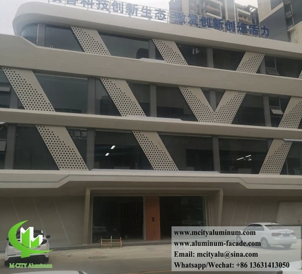 Parement extérieur revêtement d'écran en aluminium Panneaux de façade en aluminium massif