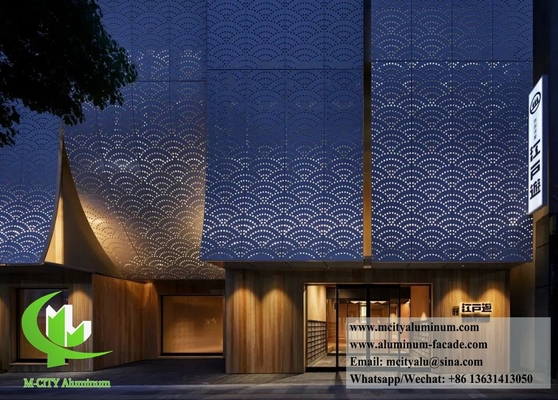 Panneau de revêtement de façade en feuille d'aluminium à écran perforé métallique